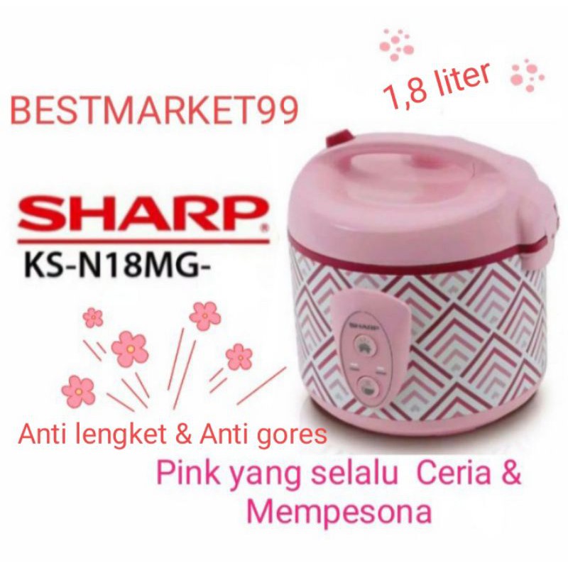 PROMO MAGIC COM SHARP KSN 18MG RICE COOKER 1,8 ltr FREE Paking Aman  Buble Wrap + Karton tebal