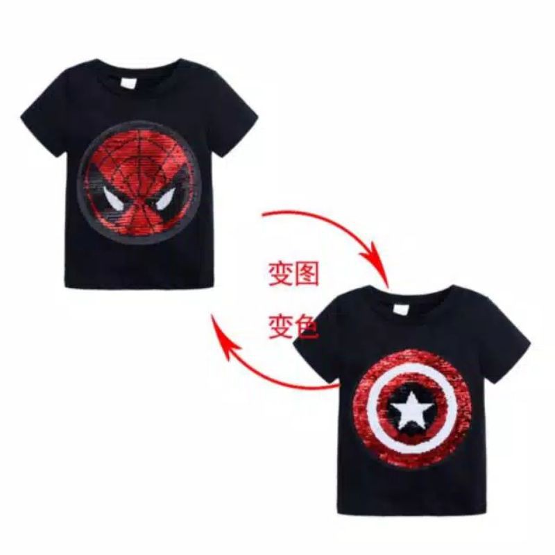 Kaos anak Spiderman/ Kaos spiderman/ kaos anak senguin