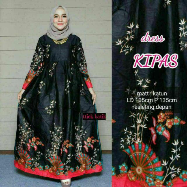 BATIK COUPLE KELUARGA sania ruffle ori ndoro jowi dnt motif KIPAS-GAMIS