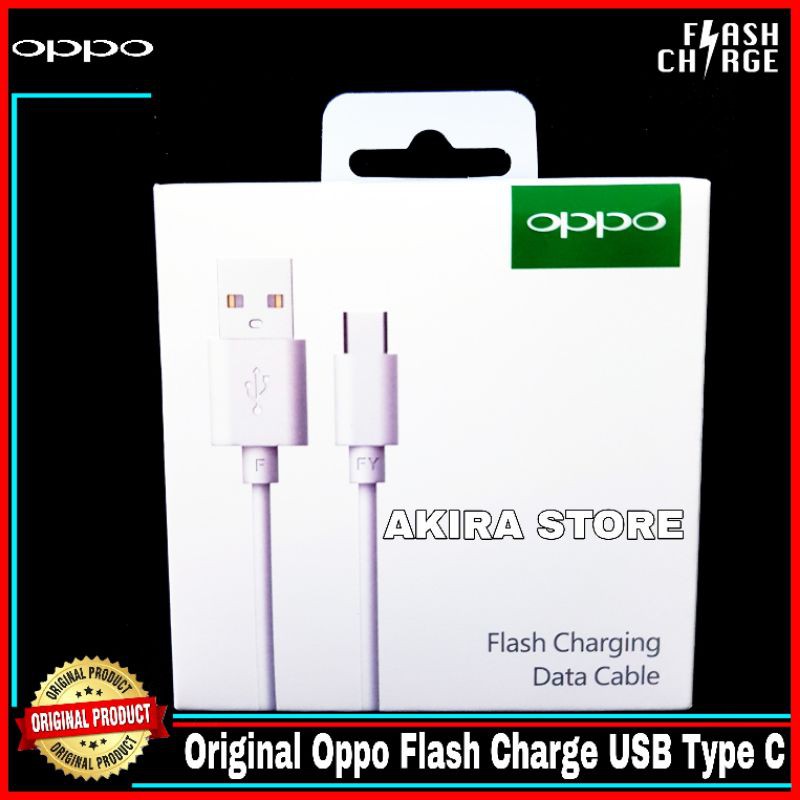 Kabel Data Oppo USB C Original 100% Fast Charging Flash Charge Type C