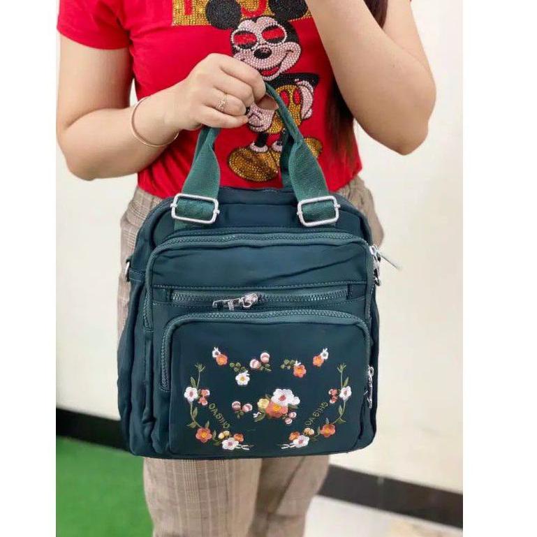 G7A1 Original TAS WANITA IMPORT 3in1 CHIBAO MOTIF BORDIR BUNGA JINJING SELEMPANG RANSEL TERBARU 9UT