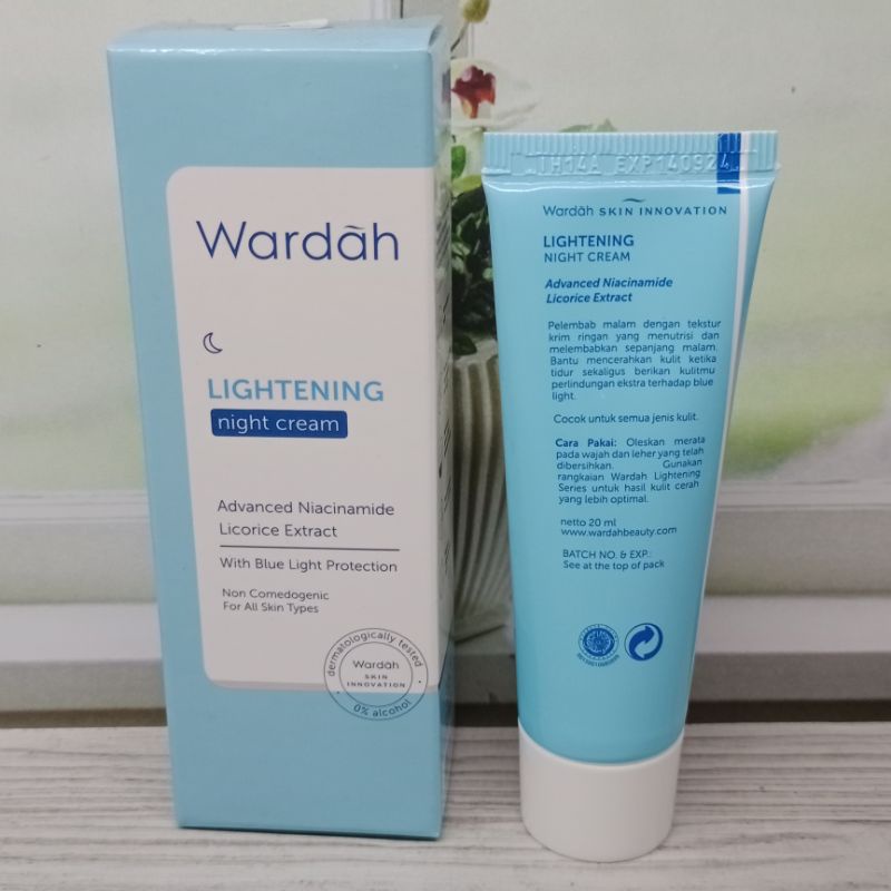 [Hemat 3 Pcs]  Wardah Lightening {Day Cream-Night Cream 20ml}Serum Ampoule 5ml