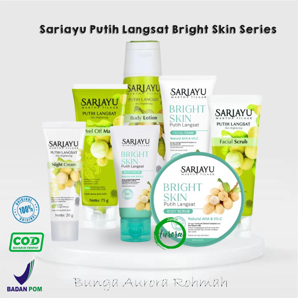 Paket Putih Langsat - Sariayu (6 Pcs) | Paket Sariayu | Sariayu Pelembab