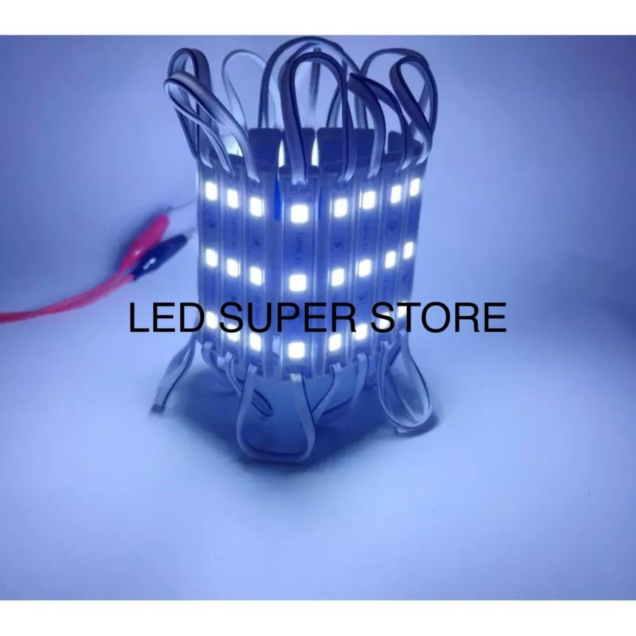 WaterProof Modul 5054 3 LED / 3 Mata Putih 12V - 100 pcs