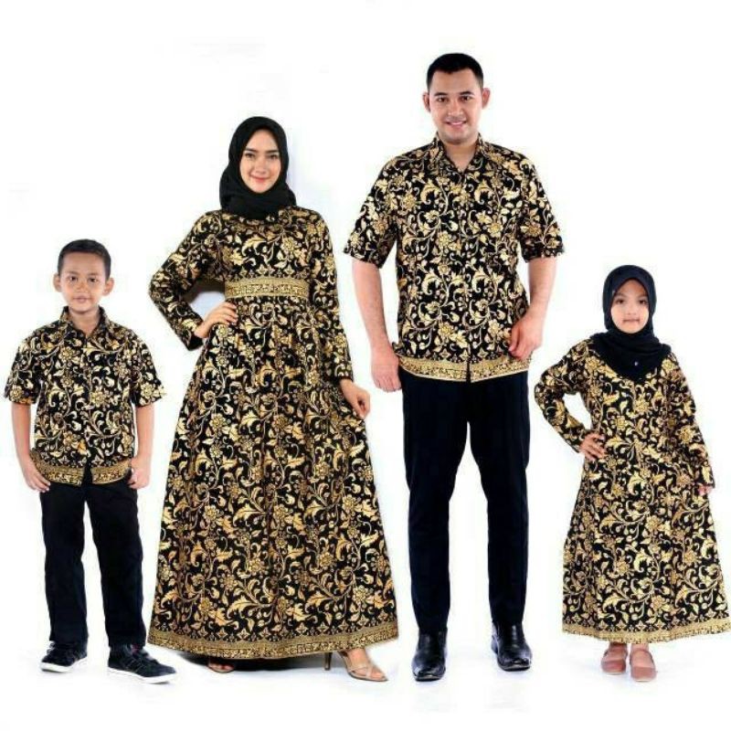 ( COUPLE KELUARGA )Maura Couple - Sania Ruflle Batik Couple Ori Ndoro Jowi - BAKUNG PRADA