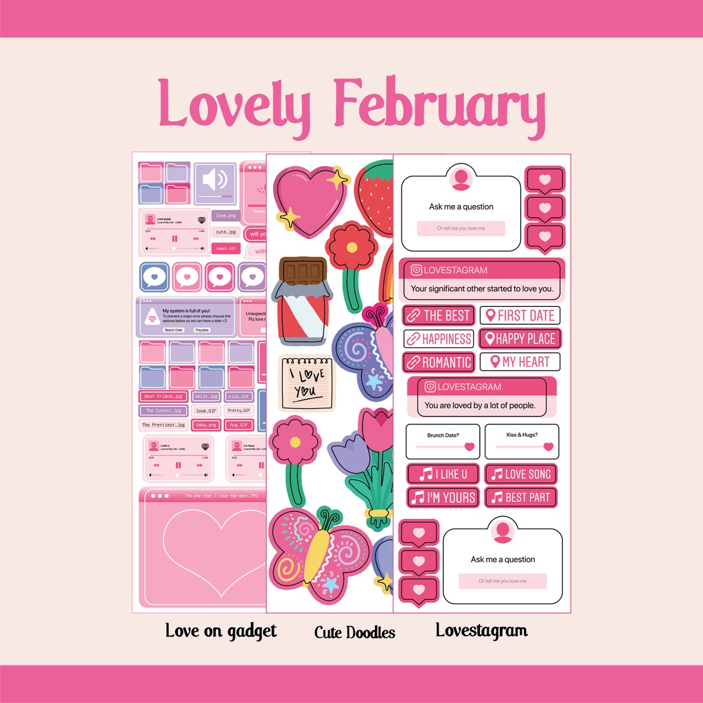 

[NAKASHAKI] - LOVELY FEBRUARY STICKERS