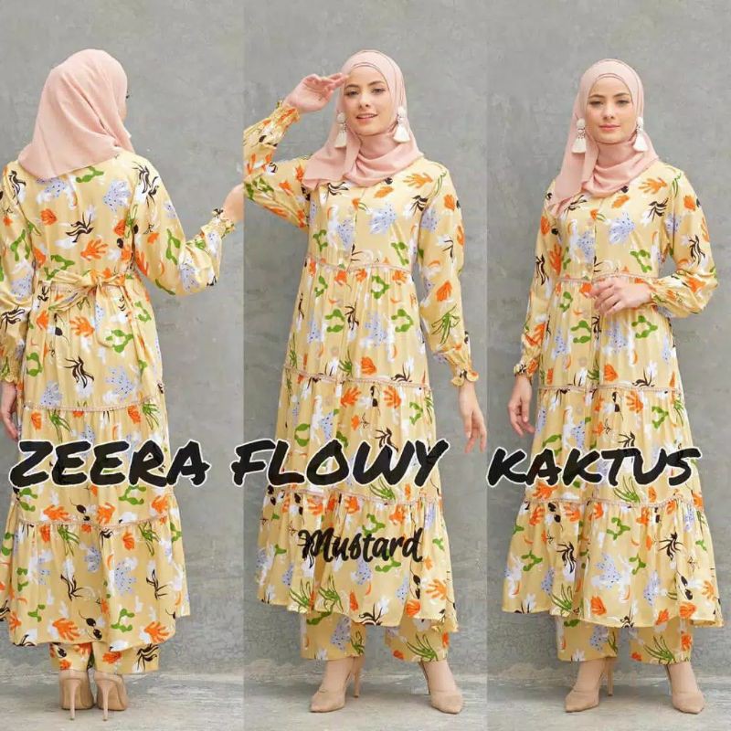 DASTER ARAB SETELAN FLOWY KAKTUS by ZEERA