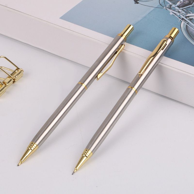 Mary 0.5mm Pulpen Ballpoint Metal Komersial Pensil Mekanik Pulpen Otomatis Tulisan Dr