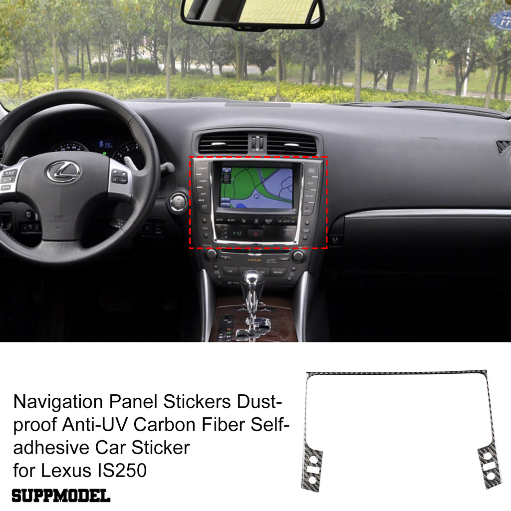 Smodel Stiker Navigasi Panel Mobil Anti Debu / Uv Bahan Karbon Fiber Untuk Lexus Is250