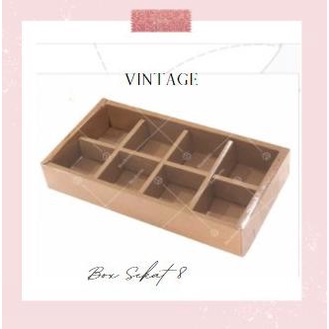 Box Mika Sekat 8 Mooncake / Packaging Kotak Kue Bulan / Nastar Cookies