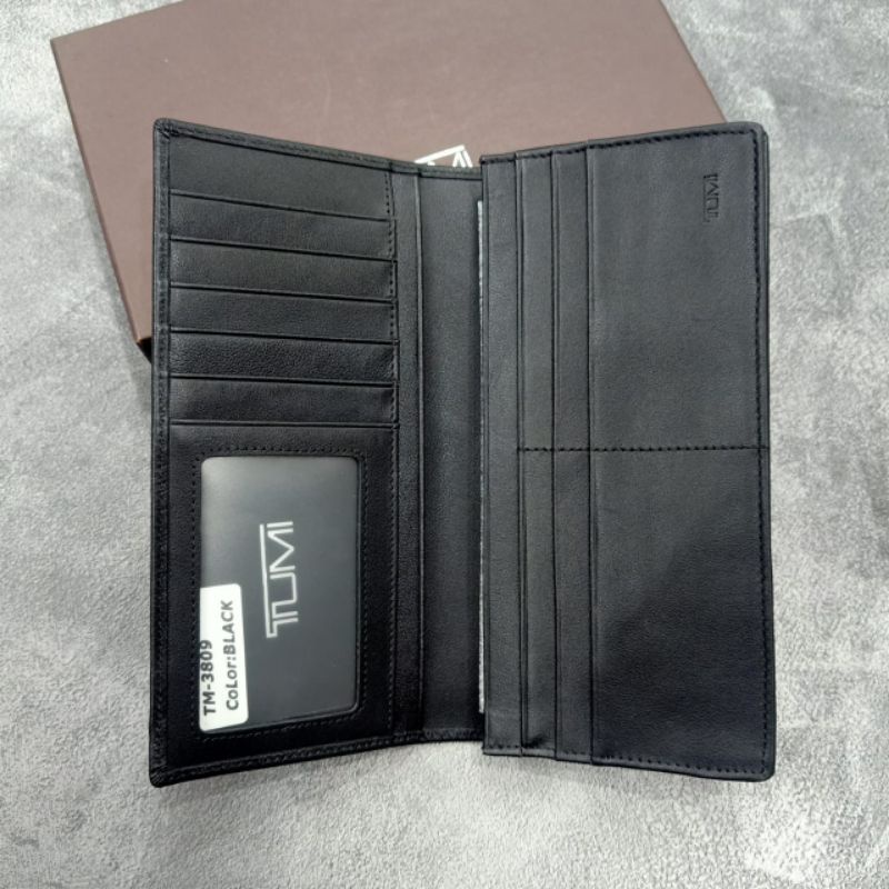 Dompet Tumi Panjang Nylon Black Long Wallet Premium Quality