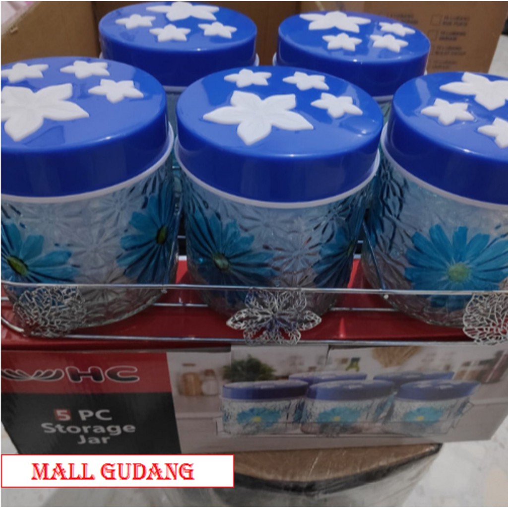 Toples kaca set 5 in 1 / Toples cantik