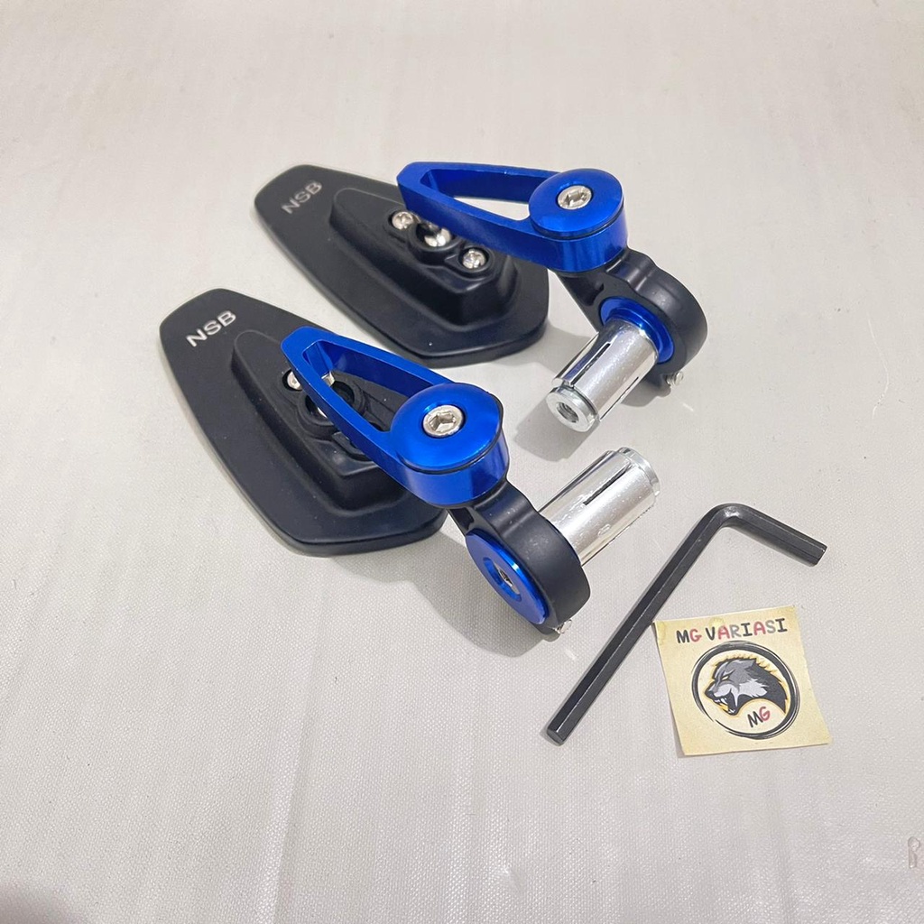 Spion jalu oval full cnc nmax beat vario mio aerox vixion pcx scoopy satri universal-biru