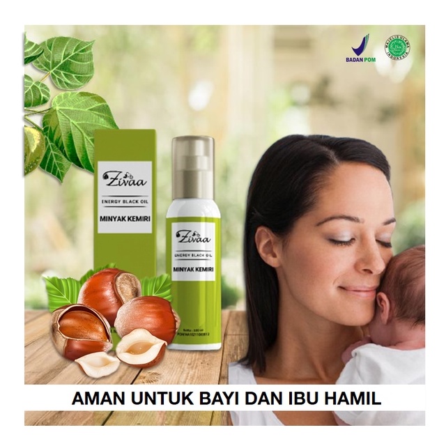 ZIVAA Minyak Kemiri Penebal BLACK OIL Rambut Aman Untuk Bayi &amp; Ibu Hamil