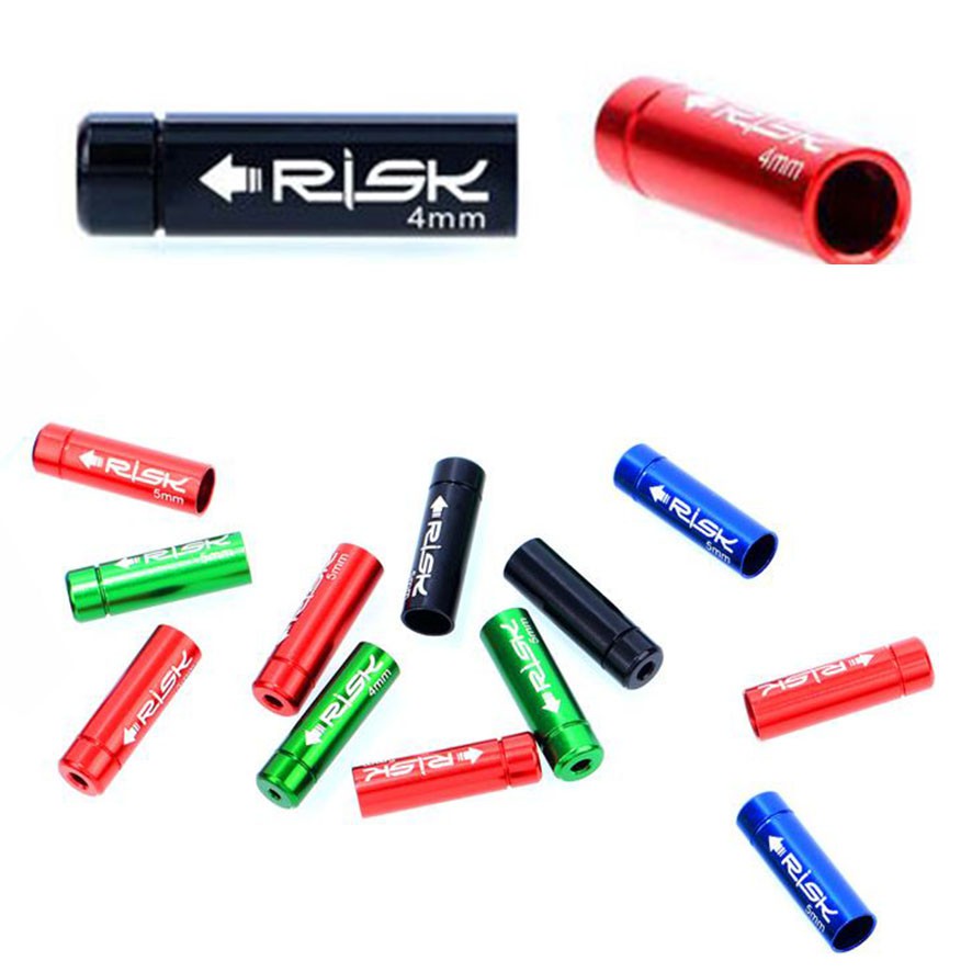 Risk End Cup Cap Shifter Selang Kabel 4mm Housing Outer Shifting Sepeda Aluminum Alloy