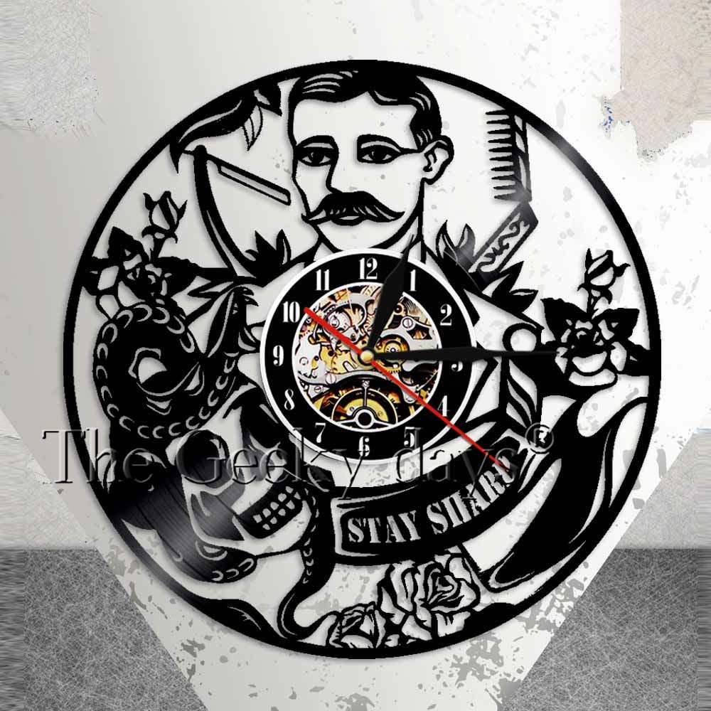 Stay Sharp Barber Shop Quote Wall Art Wall Clock Vintage Barber Home Decor Vinyl Record Shopee Indonesia Stay Sharp Barber Shop Quote Wall Art Wall Clock Vintage Barber Home Decor Vinyl Record Shopee Indonesia