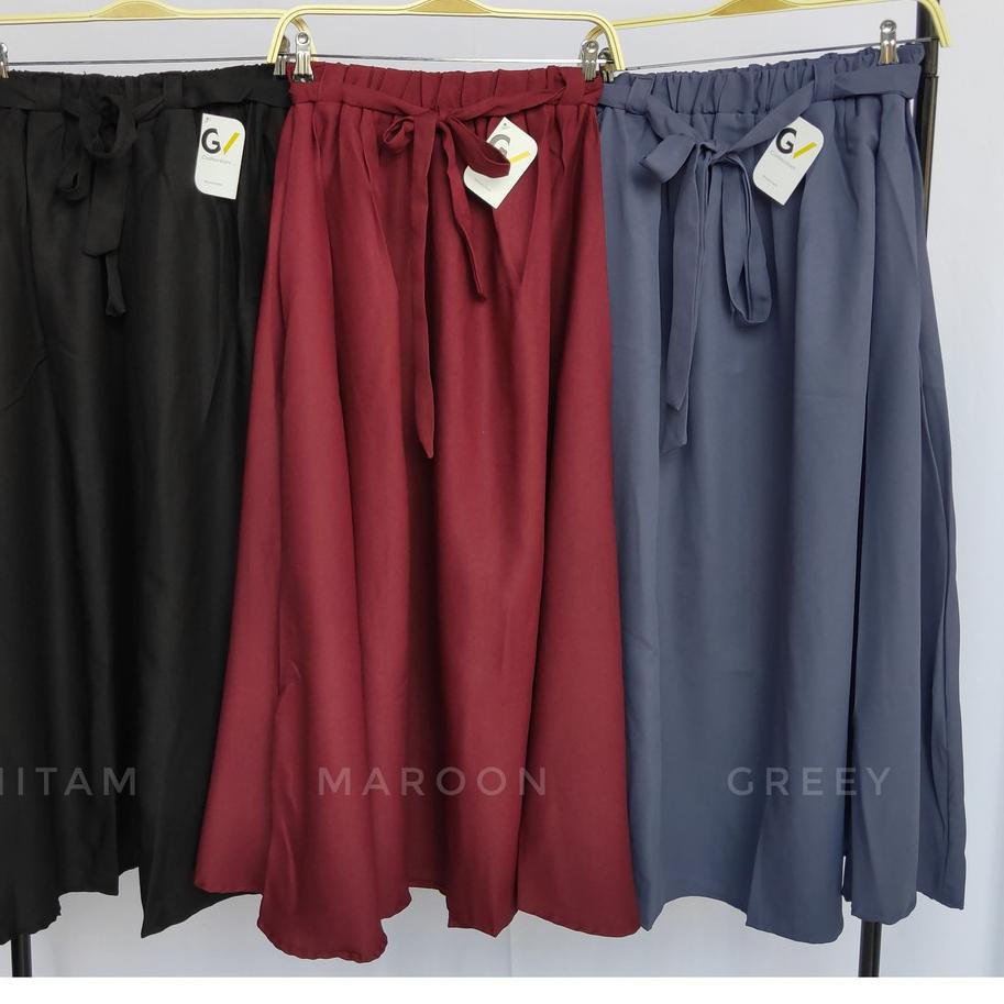 BantingHarga rok payung panjang mosscrepe premium /rok payung wanita /rok panjang polos