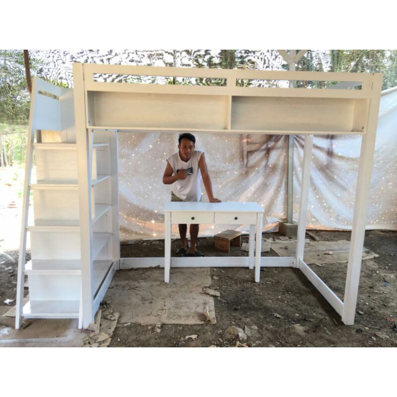 TEMPAT TIDUR TINGKAT+MEJA BELAJAR CUSTOM
