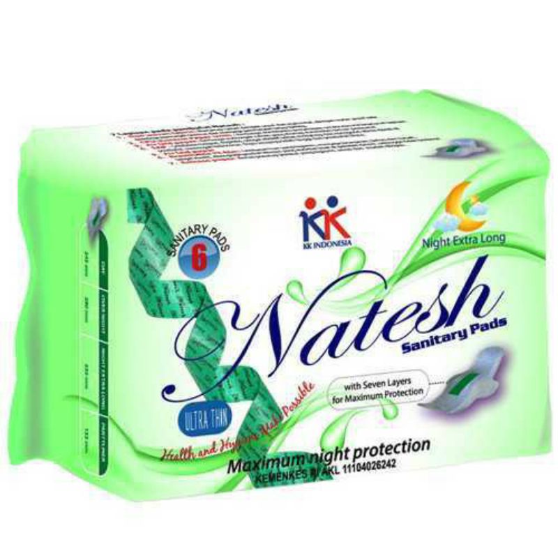 Natesh pembalut xtra Long Night/pembalut natesh