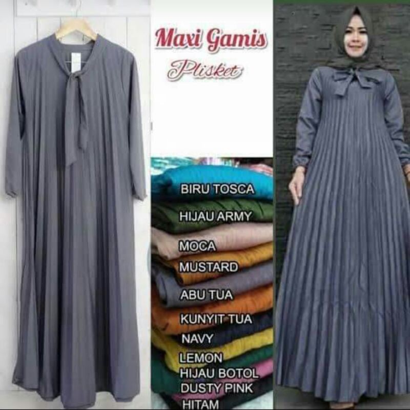 )(motif )( Gamis-plisket)(