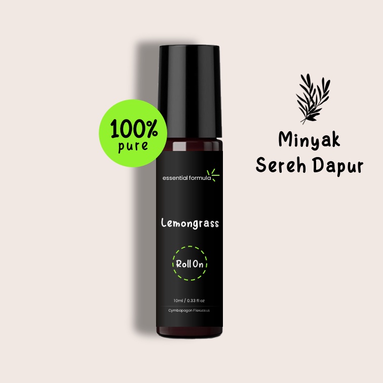 10ml Organic Lemongrass Essential Oil Roll On Sereh Dapur Murni 100%