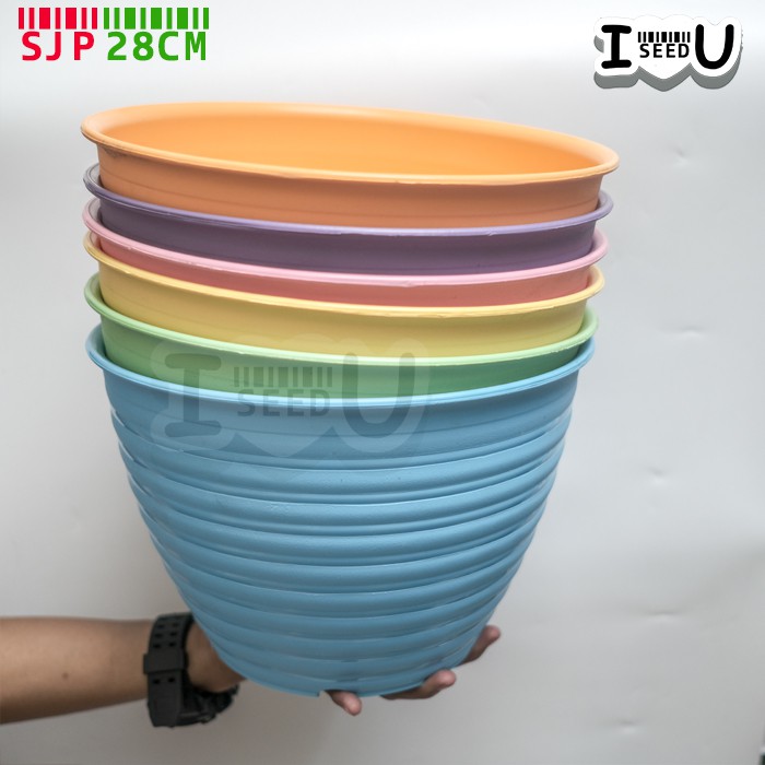 Pot Bunga Motif Tawon Warna 28cm - SJP