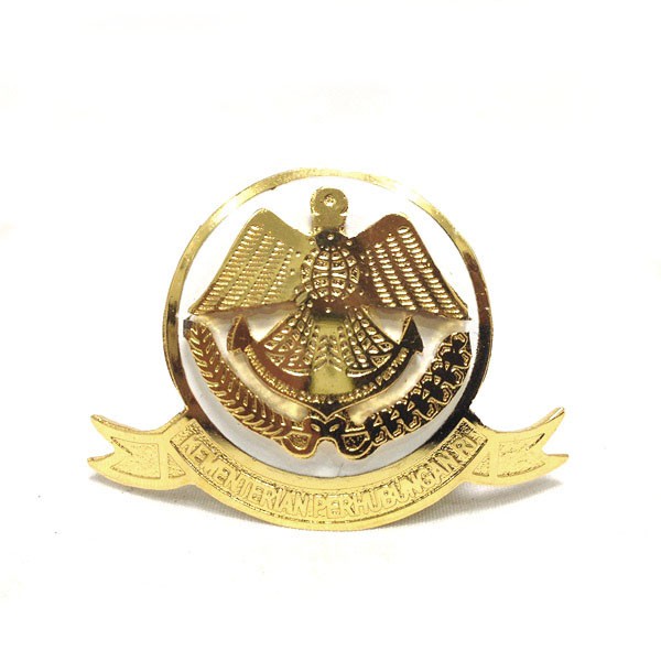 Pin Bros Bross Timbul Logo Emblem Magnet - Kemenhub Putih