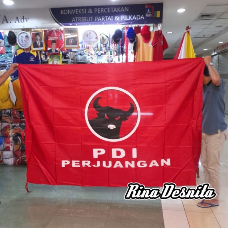 Jual Bendera Partai Pdi Perjuangan Ukuran 150x225 Cm Shopee Indonesia