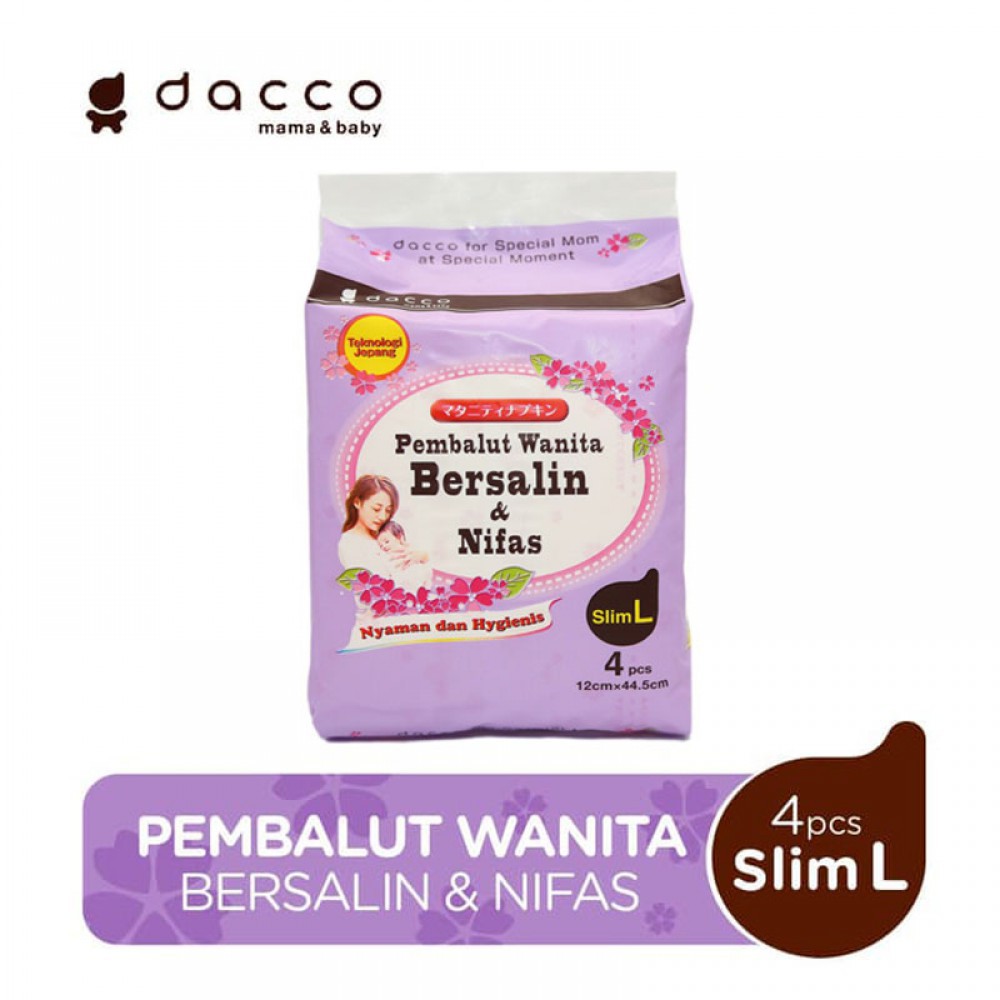 Dacco Pembalut Wanita Bersalin &amp; Nifas size Slim L - 4 Pcs