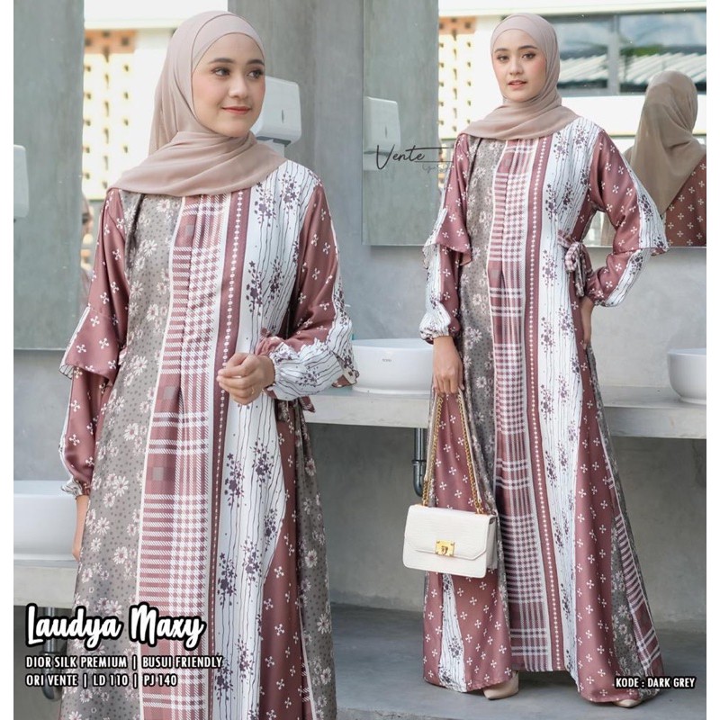 Laudya Maxy / Dress Lebaran / Dress Premium / Dior Silk  Premium