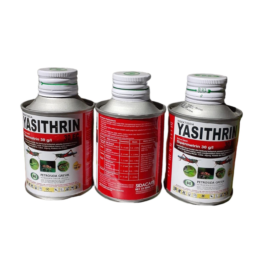insektisida hama ulat YASITHRIN 30 EC 100 ml Sipermetrin 30 g/l 100% Original