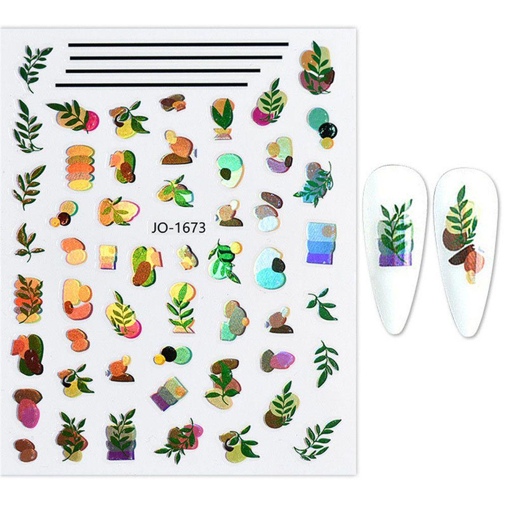 Preva Stiker Kuku 3D Bunga Laser Aurora Hologram Nail Art Dekorasi