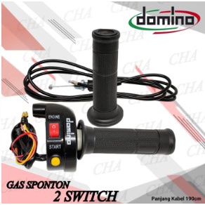 Gas Spontan 2 Tombol Domino Switch 1 Kabel 190cm Universal Semua Motor Bebek Matic dll