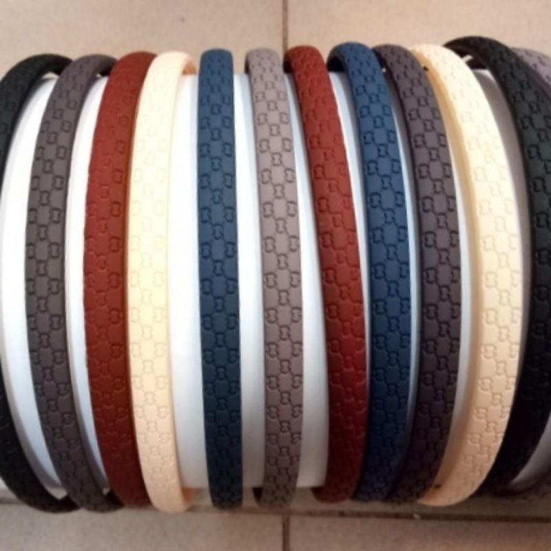 Bando Doff Motif Kotak Matte Tebal Bando Korea Warna Warni Korea style Bando Rambut