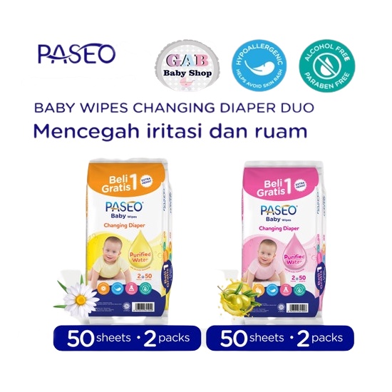 Tisu Basah Mitu Baby | Tissue Baby Wipes Beli 1 Gratis 1 50's + 50's