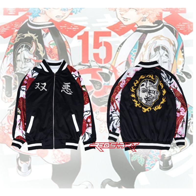 JACKET SUKAJAN ANGRY SMILEY KAWATA FULL BORDIR & PRINTING