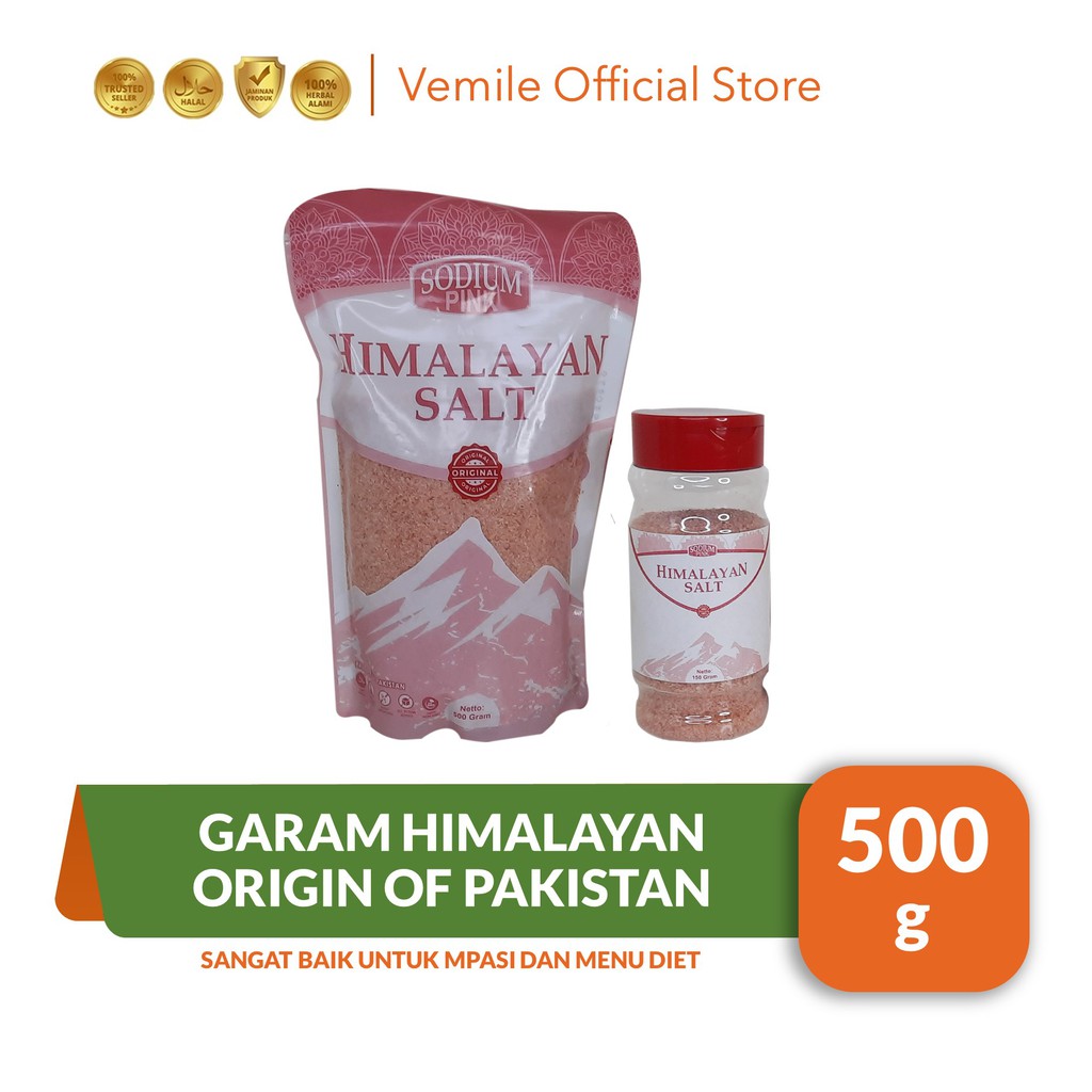 

Garam Garem Himalaya Himalayan Pink Salt Asli Original 500gr 1kg