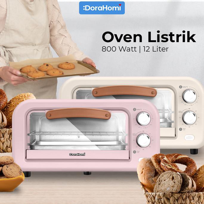 DORAHOMI Oven Listrik Low Watt Electric Open Kue alat panggang 12Liter