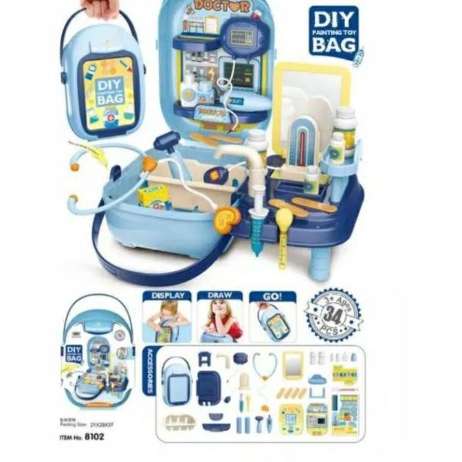 Mainan Dokter Dokteran Doctor Diy Bag Premium Dokter Play Set 5681