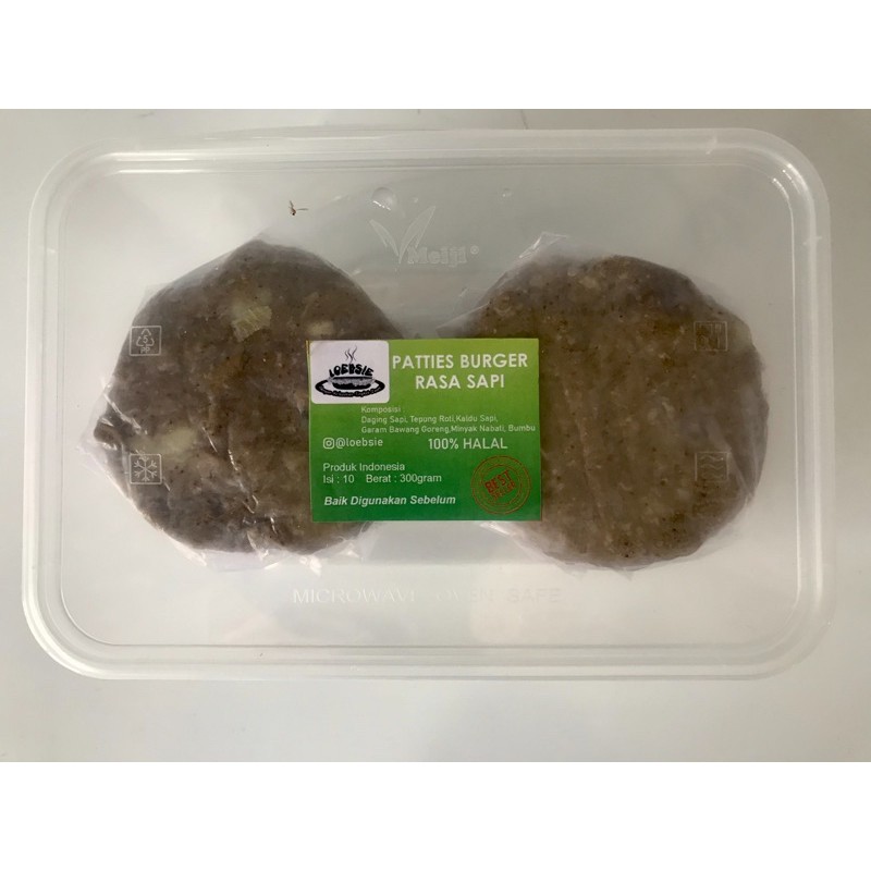

Loebsie Beff Patty / Daging Burger Premium isi 10 500 gr (Frozen Food)