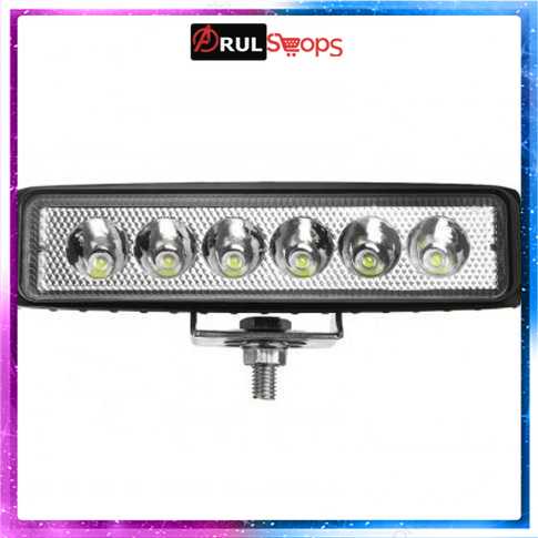 Lampu Tembak Mobil 6 LED Spot Lightbar Car ATV SUV 4WD 18W - LW18