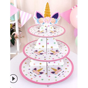 Stand Cup Cake Karakter Unicorn tanduk/Standing Cake Unicorn Pastel