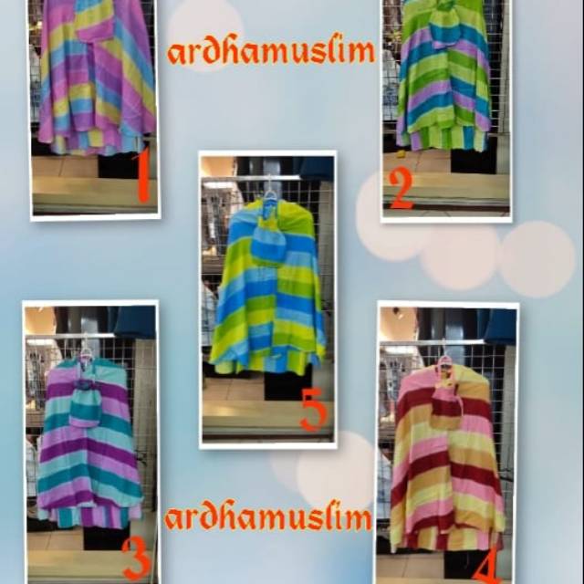 MUKENA ANAK TANGGUNG RAYON MOTIF GRADASI