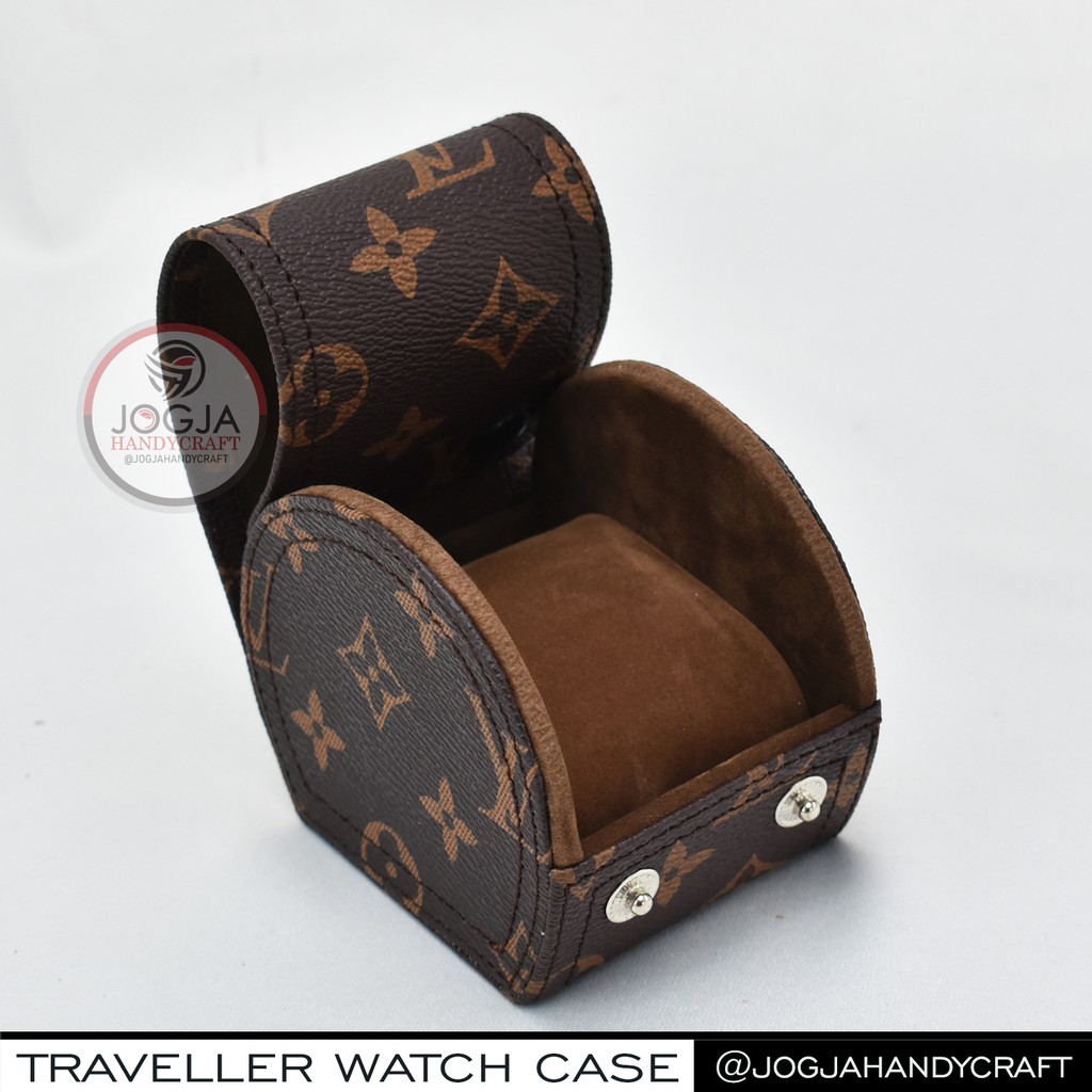 Single Travel Watch Box Kotak Tempat Jam Tangan Good Quality Jgja Handycraft / Travel Wtach Case