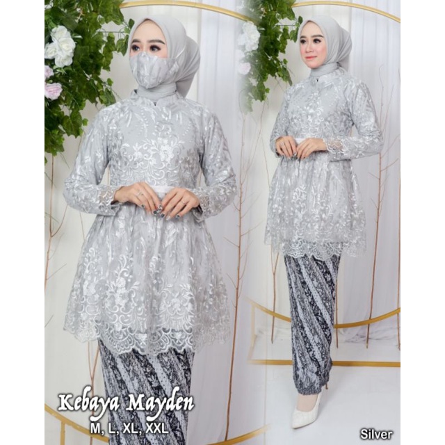 Set Kebaya Semi Tunik Mayden AD / Kebaya Wisuda Modern / Kebaya Bridesmaid / Kebaya Blouse Brukat Modern / Kebaya Modern / Kebaya Lamaran