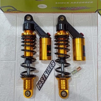 Shock Shockbreaker Belakang Fastbikes Tabung Atas Model Yss Top up 280mm 320mm 340mm 360mm Jupiter z Vega ZR Supra x Wave Supra fit Rx King Tiger Thunder Fizr DLL-HITAM