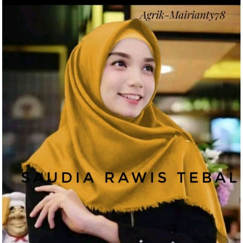 SEGI EMPAT SAUDIA RAWIS TEBAL WARNA KUNING POLOS