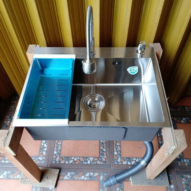 Paket Kitchen Sink Bak Cuci Piring Onan 6045 Stainless 