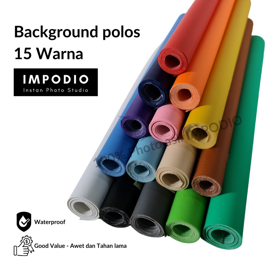 Impodio Background foto warna polos terbaik Ukuran 200cm x 130cm Image 3