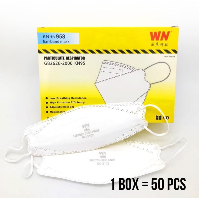 (SATUAN) Masker KN95 Putih 4 ply evo mask  KN95 WN 958